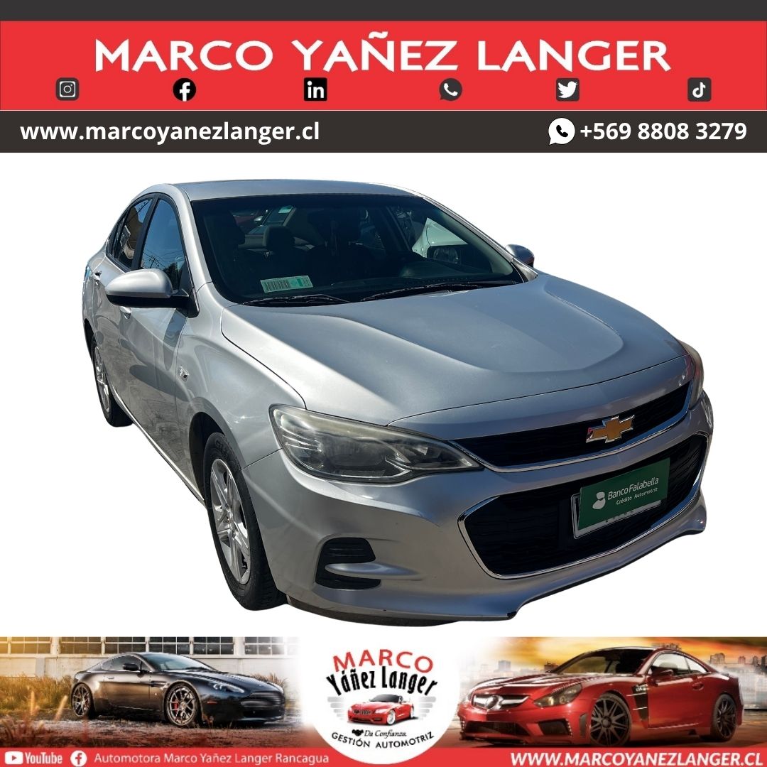 CHEVROLET CAVALIER LS 1.5 / AÑO 2018 / 124.522 KILOMETROS / EXCELENTE ESTADO