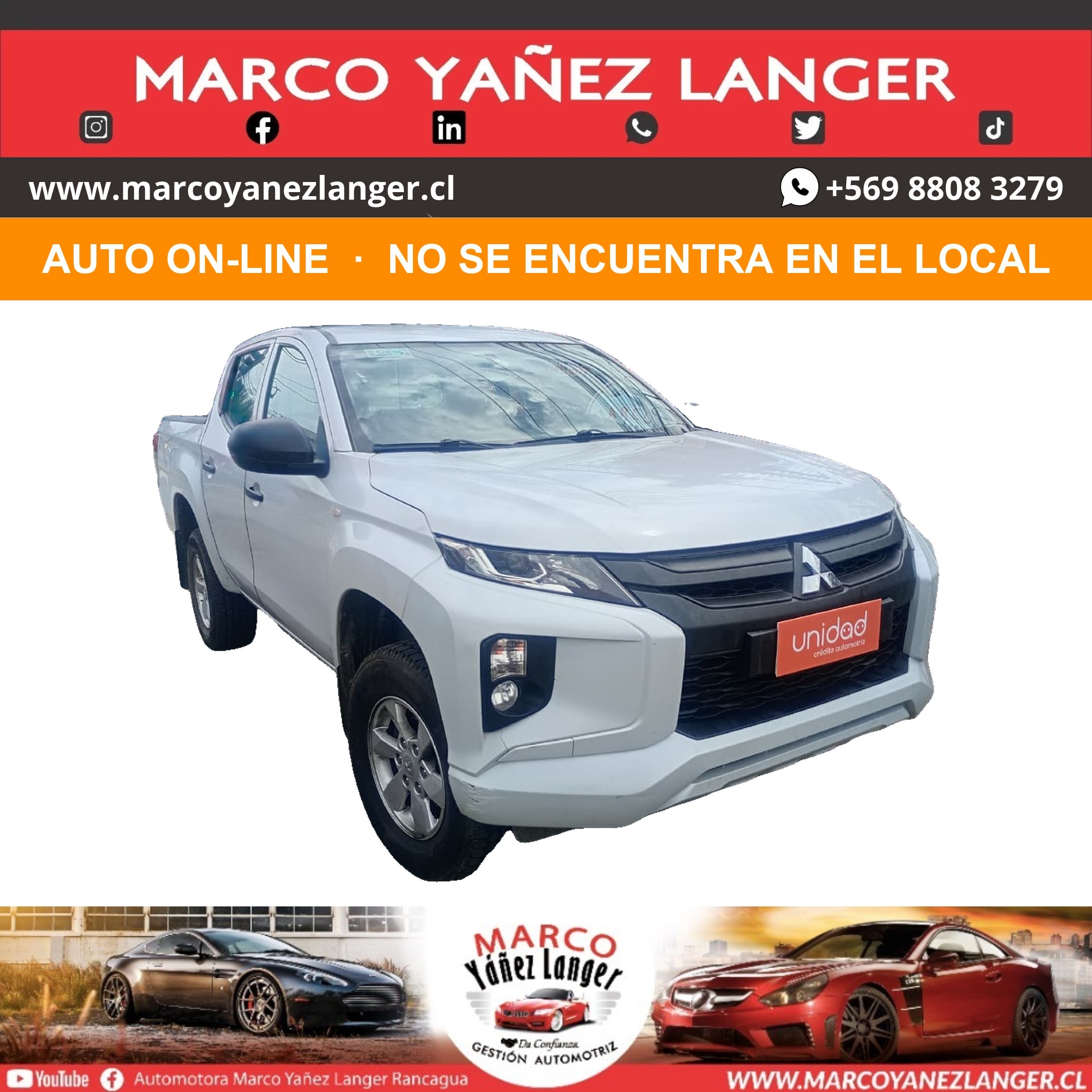 ON-LINE / MITSUBISHI L200 WORK CR 2.4 DIÉSEL / AÑO 2020 / 126.000 KILOMETROS / USO PARTICULAR / EXCELENTE ESTADO - Imagen 3